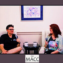 Inside the Artist's Studio Interview at the MACC: Artist and Director of the Mills Station Arts & Culture Center Cheryl Gleason interviews artist Melani Grube, Rancho Cordova, CA 2021.